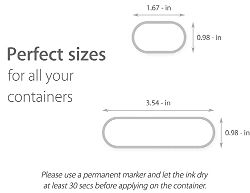 Removable Waterproof Food Labels, Write-On Kitchen Labels For Pop Food Storage Containers, Jars And Home Organization, Pantry & Spice Sticker, Pack Of 64 #TOP4
