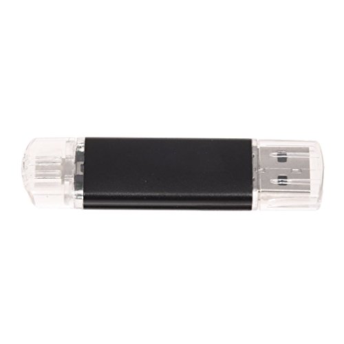 SODIAL(R) Memoire 32GB de cle USB OTG + Micro USB Flash Drive pour PC portable Noir