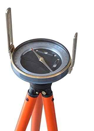 Nautical Brass Adjustable Survey Compass Lightweight And Durable Surveyor's Instrument, Orange, Standard Survey Compass SUN INSTRUMENTS