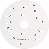 POWERTEC 71369 Universal Router Base Plate with Centering Pin | 6-1/2' Diameter, 5/16' Thick |Professional Power Router Tool