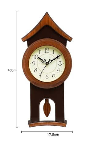 Image of Harbour Analog Stylish New Models Wall Clock with Pendulum for Home Living Room Hall Bedroom (Size Height 40 CM X Width 17.5 CM)- Home Decor Big Size Wall Clock MJ AD 19 GBG 1