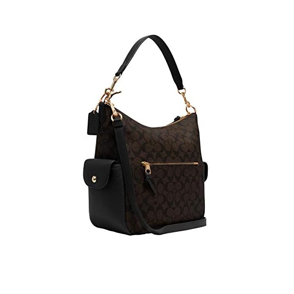 Coach-Pennie-Shoulder-Bag Coach Pennie Shoulder Bag In Signature Canvas Black/Brown