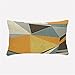 Zestaw 1 poszewek na poduszki 40 x 80 cm poszewka na poduszkę prostokątna dwustronna poszewka na poduszkę, z niewidocznym zamkiem błyskawicznym, na sofę do sypialni kanapy samochodu dekoracja domu (żółta geometryczna) 40 x 80 cm A337