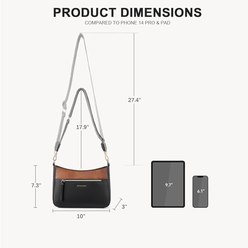 Image of BOSTANTEN Crossbody Purses for Women Medium Shoulder Bag Quilted Handbags with Zipper Pocket
