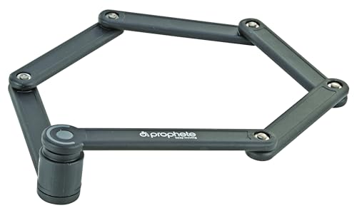 Prophete Faltschloss | Fahrradschloss | Länge: 85 cm | Speziell gehärteter Stahl | 2 Schlüssel | Kunststoffummantelung | Schwarz | inkl. Halterung Prophete Faltschloss | Fahrradschloss | Länge: 85 cm | Speziell gehärteter Stahl | 2 Schlüssel | Kunststoffummantelung | Schwarz | inkl. Halterung