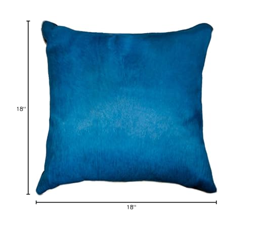 Almohada de microsuede 18 x 18 x 5 azul cuadrada miniatura 3