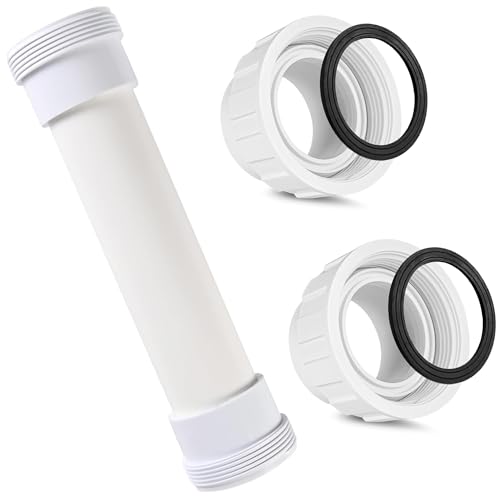 Rugam Bypass Dummy Cell Compatible with Hayward T-Cell Salt System, Prolong Life of Salt Cell, Winter Protection Bypass Pipe with Cleaner Coupler (Bypass Dummy Cell with Salt Cell 2 Union)