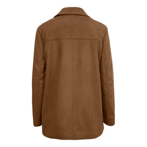 Suede Jacket Women Brown Faux Leather Jackets Fall Fashion 2024 Trendy Old Money Aesthetic Oversized4