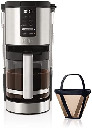 Ninja DCM200C Programmable XL 14-Cup Coffee Maker, 14-Cup Glass Carafe, With Permanent Filter, Stainless Steel, Silver