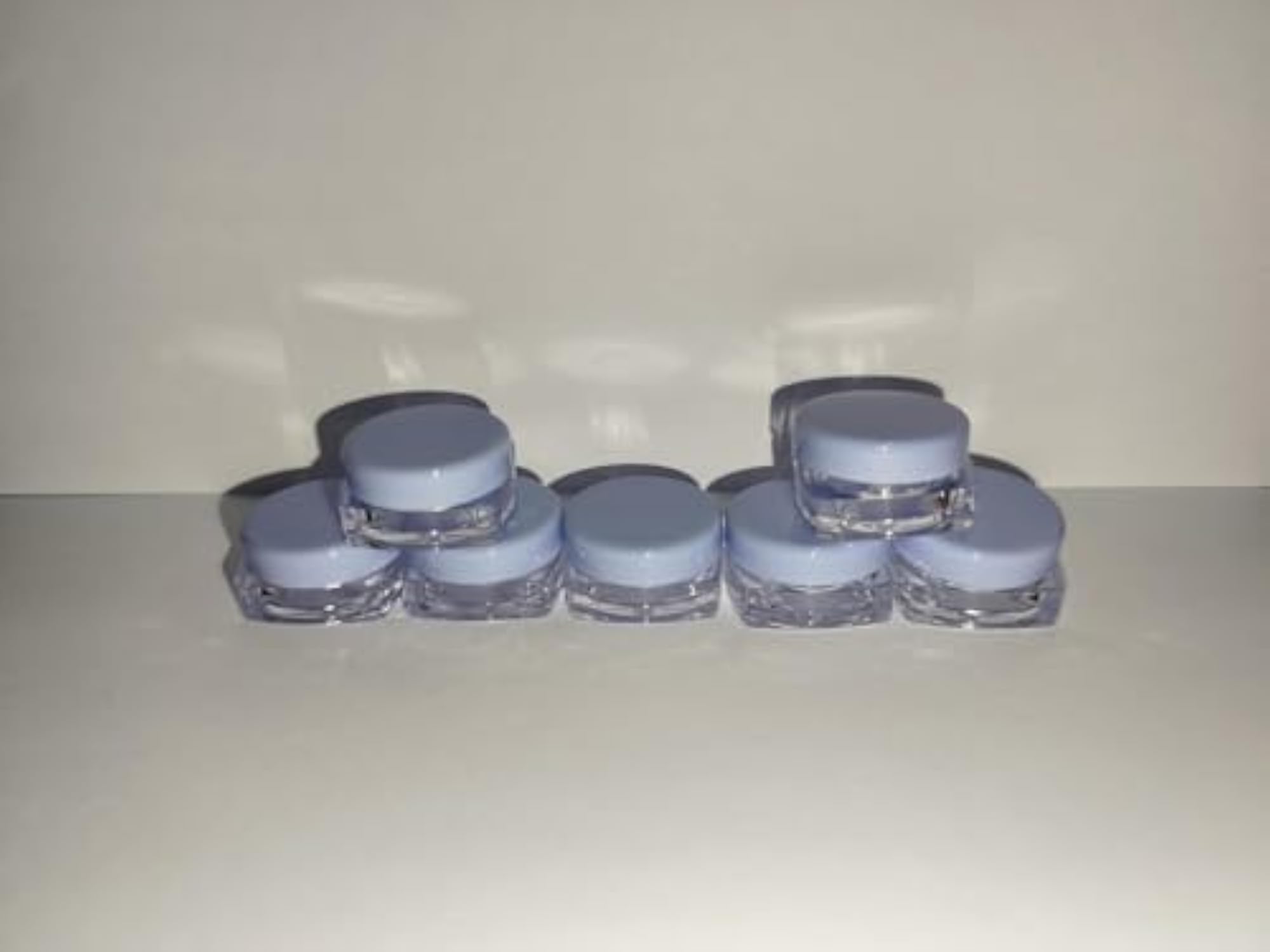 Square Transparent Acrylic Jars with Cap, 5 gm