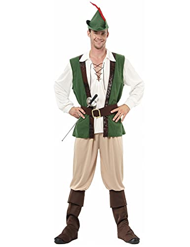DEGUISE TOI - Déguisement robin des bois homme - Tunique - Chapeau - Ceinture - Pantalon -...