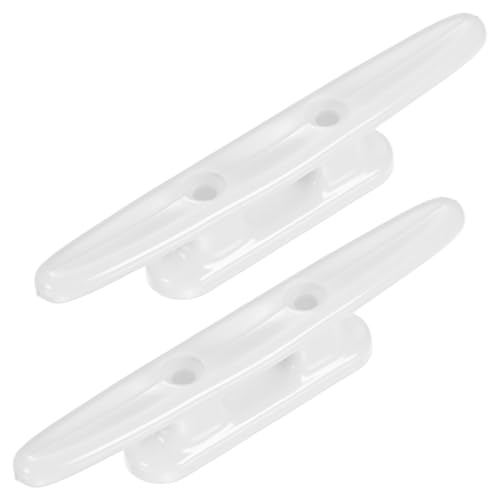 TIXIPEM 4 in Boat Dock Cleats [2PCS] - Rustproof Nylon Boat Cleats Tie Down Use for Piers & Docks & Kayaks & Sailboats & Marine [White, 32mm Hole Centers] Kayak Rope Tie Nautical Decor