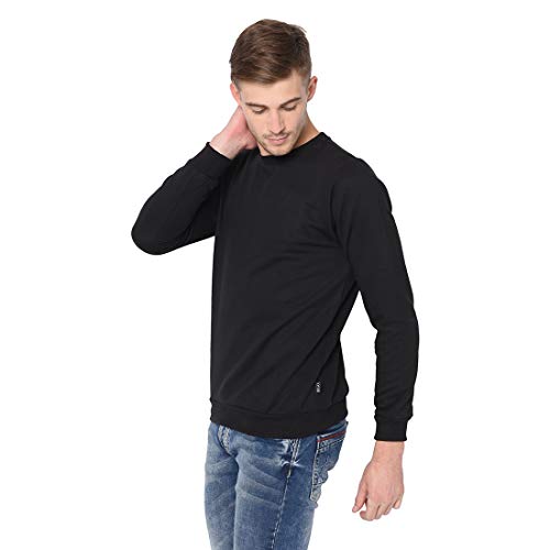Image of Rigo Fleece Printed Round Neck Sweatshirt for Men | Full Sleeves Sweatshirt for Men | Casual Wear & Stylish Sweatshirts for Men