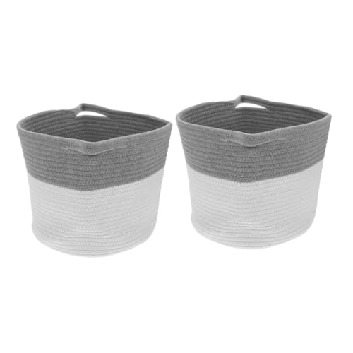 Panier en corde de coton tressé HEMOTON pour le rangement des jouets et du linge