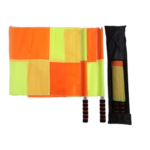 Raypontia Fußball Schiedsrichter Flagge, 40x45,8cm 2 Linienrichter-Volleyball-Fahnen, Fußball Flaggen Schiedsrichters, Schiedsrichter Linienrichter Flaggen Mit Linienrichter Flagge Für Indoor Outdoor