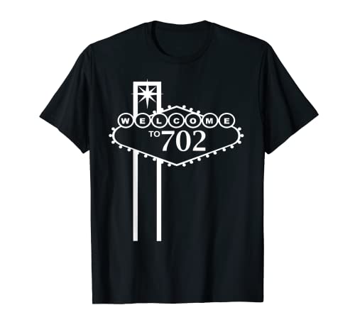 Logotipo famoso de la ciudad de las Vegas Código de Área 702 Shirt. Camiseta