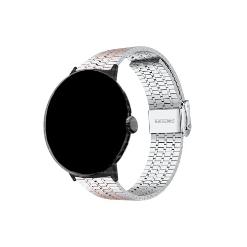 Asteid(�A�X�e�C�h) �X�e�����X�X�`�[���r���v�o���h Google Pixel Watch3 45mm/ 3 2 1 41mm�Ή� �����p���^���E�H�b�`�X�g���b�v (�u���b�N�V���o�[Rgold�APixel Watch 3 45mm)