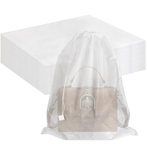 Purse Storage Dust Bags for Handbags Non Woven Bags Shoe Bags for Travel Shoes Organizer for Closet 50 Pcs(15.7 inx19.7 in)