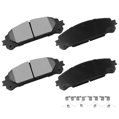 Image of cciyu D1324 Front Ceramic Disc Brake Pads Set w /Hardware Fit For Lexus For NX200t 15-17,For Lexus For NX300 18-21,For Lexus For NX300h 15-21,For Toyota For Avalon 20-21,For Toyota For Camry 20-23