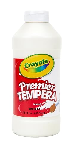 Crayola Premier Tempera Paint For Kids - White (16oz) Kids Classroom Supplies Great For Arts & Crafts Non Toxic Easy Squeeze Bottle