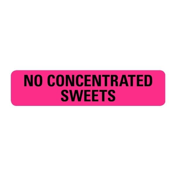 LabelValue.com | No Concentrated Sweets Food Service Medical Labels LV-MFSL43