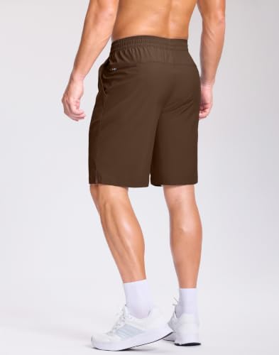 Image of GGJ Men's Lightweight Athletic Shorts with 2 Zipper Pockets 7 inch /9 inch /5 inch Gym Workout Running Quick Dry Tennis Shorts for Men