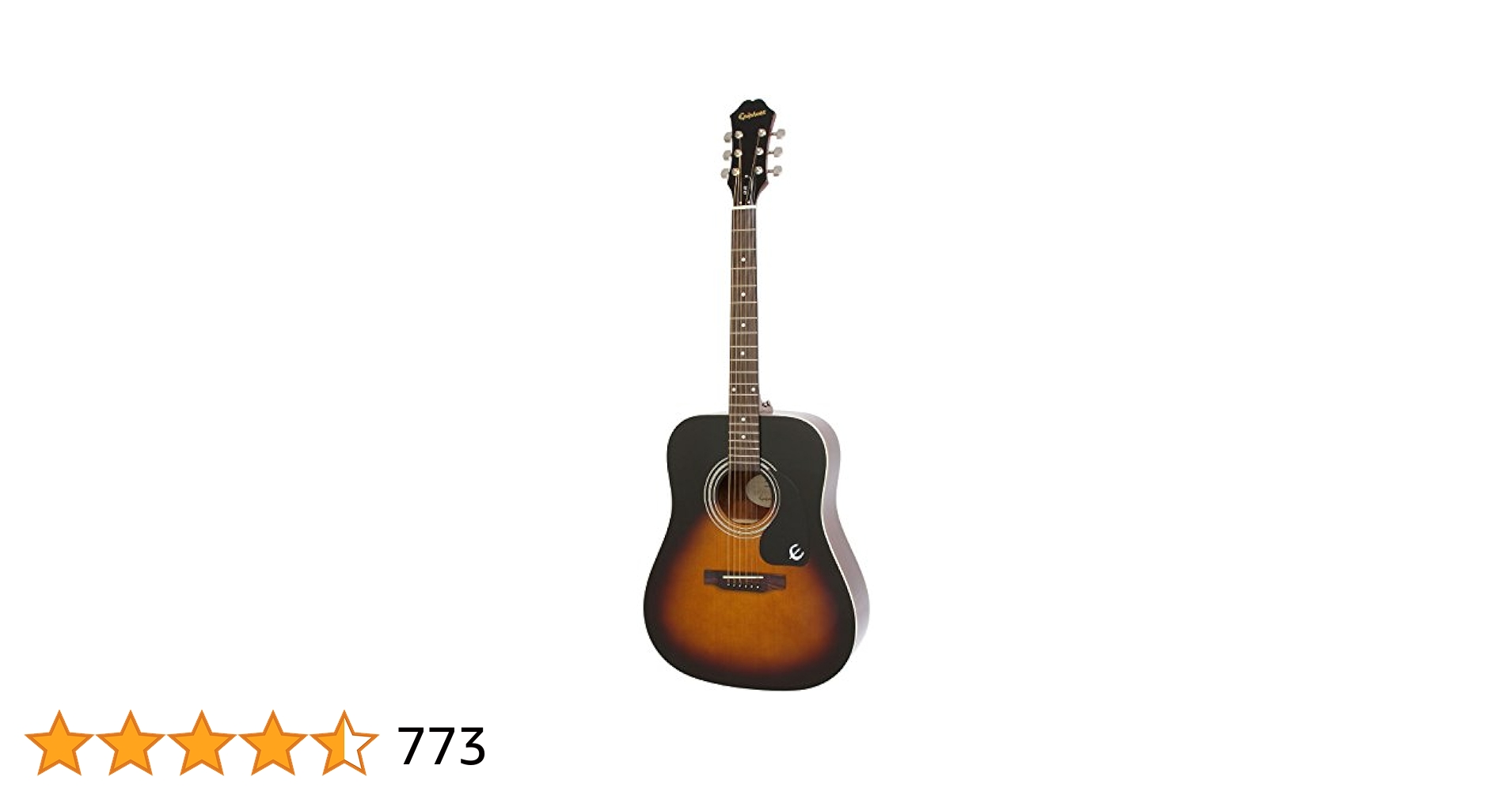 Epiphone アコースティックギター ブラウン カバー、カポ、ピック付き Epiphone アコースティックギター ブラウン カバー、カポ