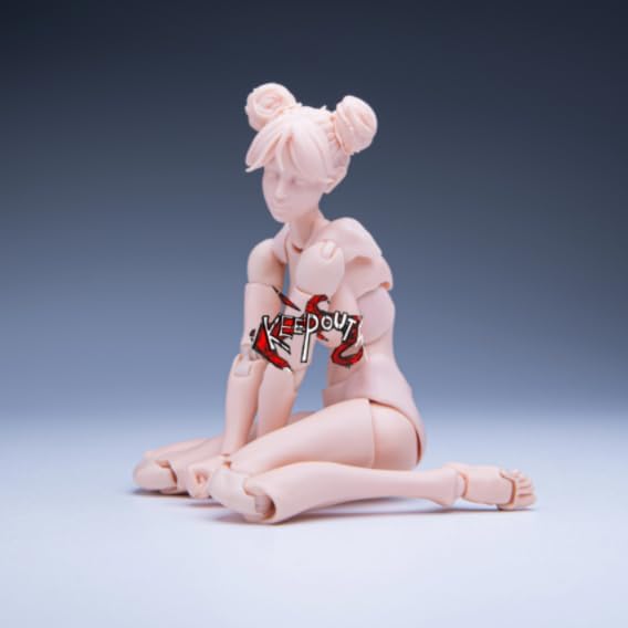 1/12 Scale Female Action Figure - Art Model Doll Ball-Jointed Flexible Body for Drawing, Collecting & Customization (Pale Skin)
