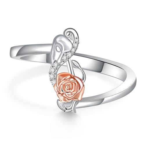 Feijiesi Phantom of the Opera Ring 925 Sterling Silver Phantom of the Opera Merchandise Theatre Gifts for Women (7)
