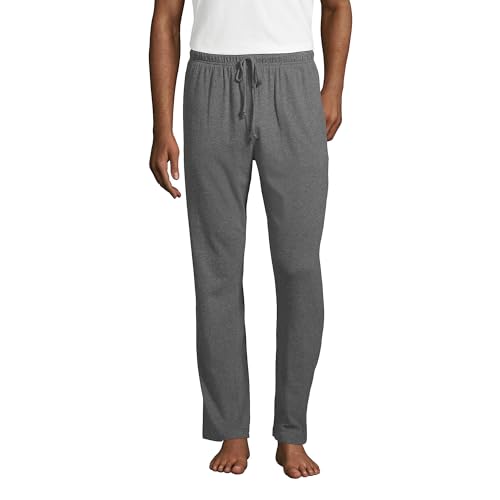 Lands' End Mens Knit Jersey Pajama Pants Charcoal...