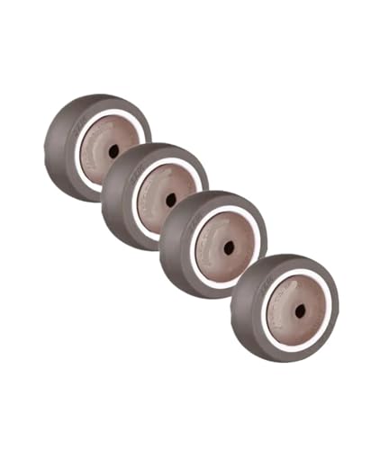 Roulettes en TPE marron renforcé lot de 4 poulies silencieuses 2.5 pouces haut de gamme