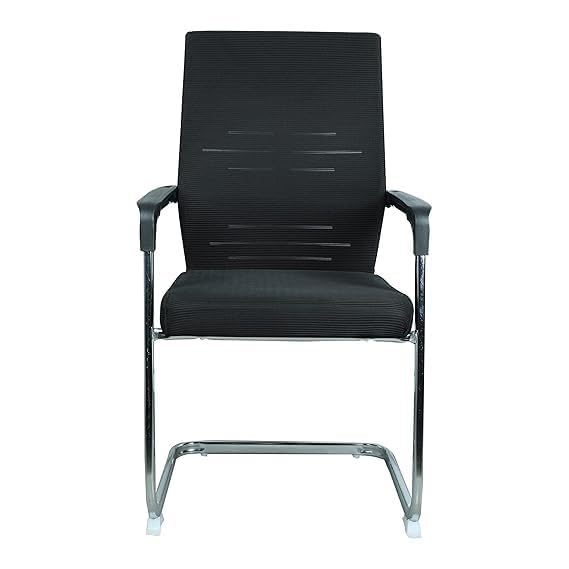 Image of Visitor Chair & Stylish & Durable Visitor Chair, Premium Mesh Fabric with Metal Frame and Meeting Rooms, Modern Ergonomic Design for Comfortable, Professional Seating