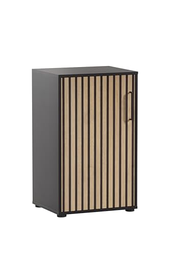 Hank - Armadietto portadocumenti in legno acustico 51 x 41 x 83.6 cm nero