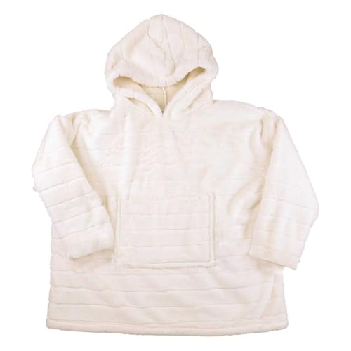 HOME DECO FACTORY - TX9460, Sweat Plaid en Fausse Fourrure Blanche, Confort Exceptionnel, Design Moderne, Polyvalent pour Canapé ou Lit, Facile à Entretenir,...