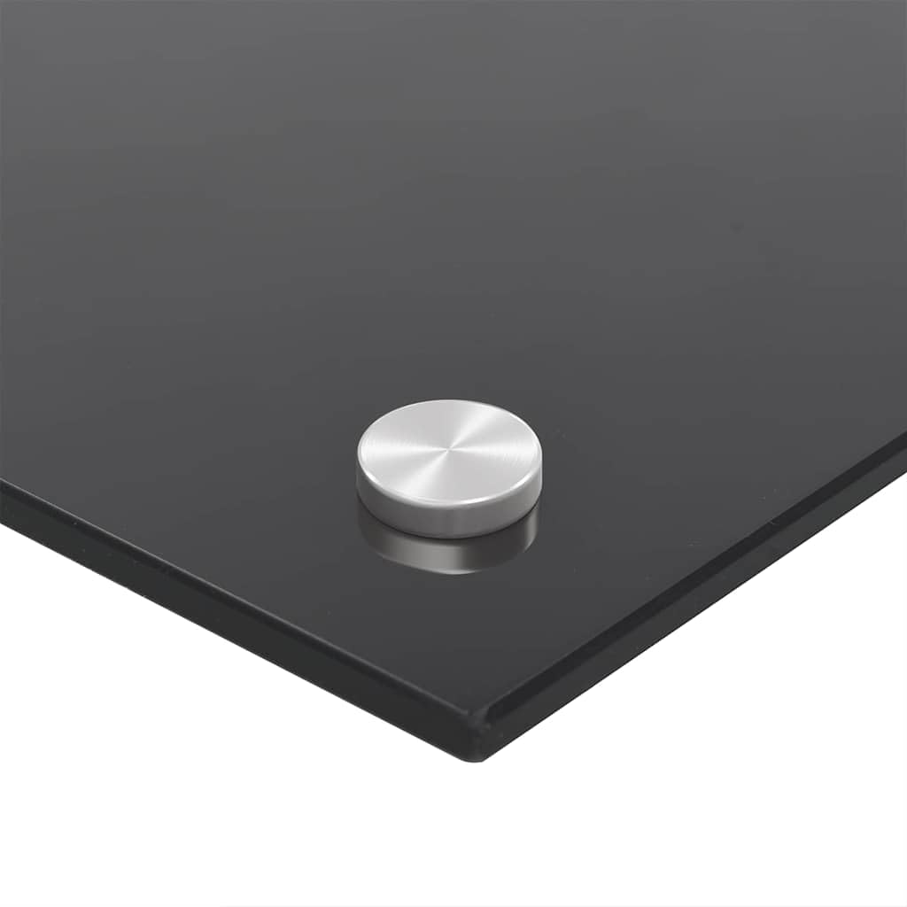 Generisch Küchenrückwand 2 pcs Schwarz 90 x 60 cm Gehärtetes Glas,Heim Garten,Küche Esszimmer,Küchenhelfer -utensilien-3415439