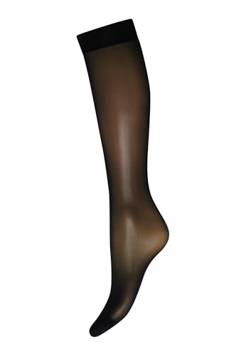 Image of Wolford Individual 10 Denier Knee-Highs Transparent For Women Sheer With Exceptional Smooth Soft Stretchable Comfort Band.