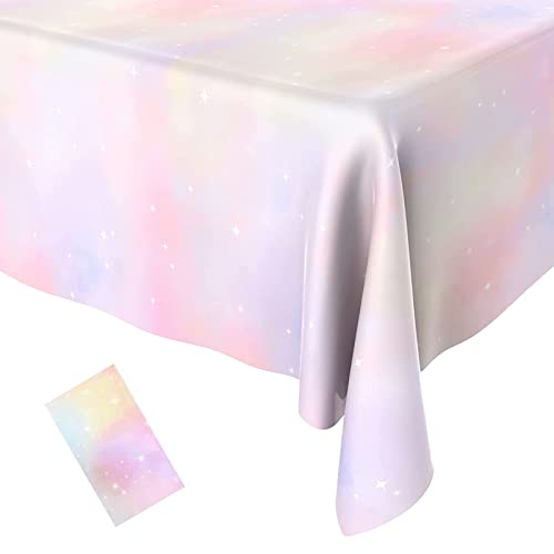 Andiker Nappe rectangulaire en plastique jetable, brillante, imperméable et facile à nettoyer pour fête, anniversaire, mariage, décorations de fête...