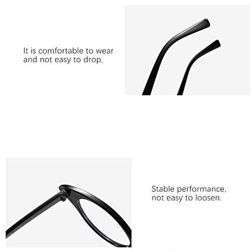 Cat Eye Glasses, 2PCS Cat Eye Rhinestone Glasses, Womens Cat Eye Rhinestone Glasses(Red,Black)4