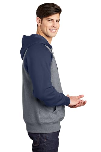 SPORT-TEK Raglan Colorblock Pullover Hooded Sweatshirt ST2672