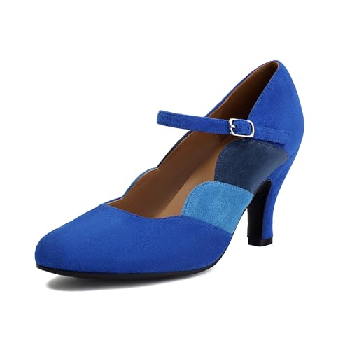 Women's Mary Jane Close Round Toe Vintage 1950s Heels Ankle Straps Retro 1920s Victorian Pumps 1930s Shoes