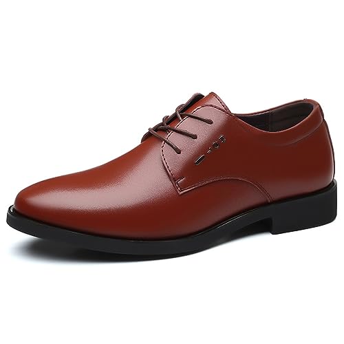 Men's Lace-up Shoes Classic Black Business Oxfords Dress Derbys for Wedding Party Evening Walking