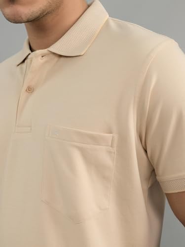 Image of Monte Carlo Mens Regular Fit Half Sleeve Solid Polo Neck T-Shirt (Pack of 1)