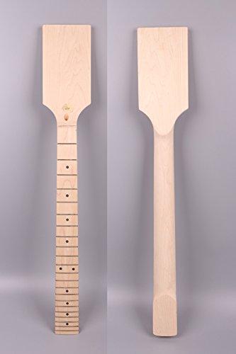 Manche de guitare electrique 25.5 pouces en bois massif tete pagaie a sculpter