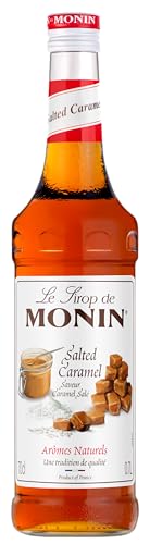 MONIN - Sirop Saveur Caramel Salé - Pour Café, Chocolat Chaud, Capuccino ou Latte - Arômes Naturels - Bouteille en Verre - 70 cl