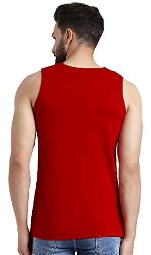 Image of LEOTUDE Men's Regular Fit Cotton Blend Sleeveless T-Shirt