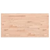 vidaXL Tischplatte, Holzplatte Holztischplatte Rechteckig, Ersatzplatte Platte für Beistelltisch Bartisch, Massivholztischplatte Schreibtischplatte, 80x40x1,5 cm Massivholz Buche