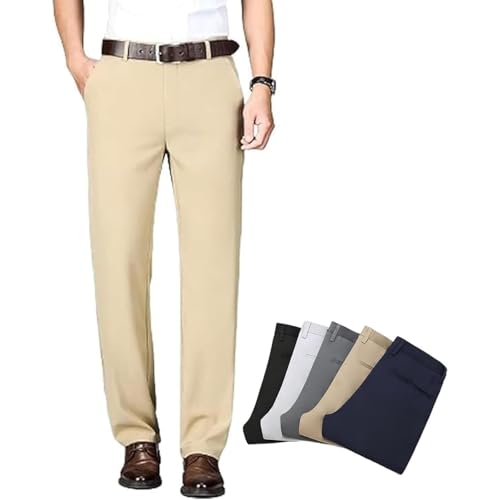 Gentyfit Mens Pants, Timelessflex - Men's High Stretch Straight Fit Pant with Pockets