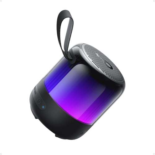 Image of soundcore Glow Mini Speaker, Portable Bluetooth Speaker, 360 Sound, Light Show, 12h Playtime, Individually Adjustable EQ & Light, IP67 Waterproof & Dustproof, for Camping, Home & Beach Parties
