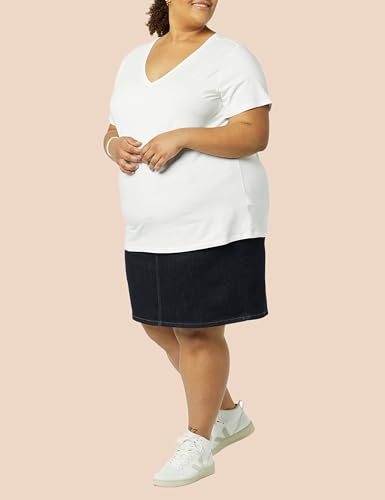 Image of Amazon Essentials Women's Plus Size Short-Sleeve V-Neck T-Shirt