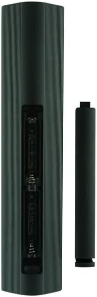 Back of the Hotsmtbang remote control with the battery cover removed, showing two AAA batteries inserted.